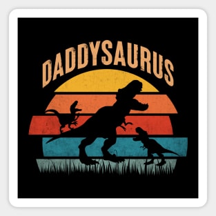 Daddysaurus Rex: Celebrating Family Togetherness with Three Playful Dinosaurs Magnet